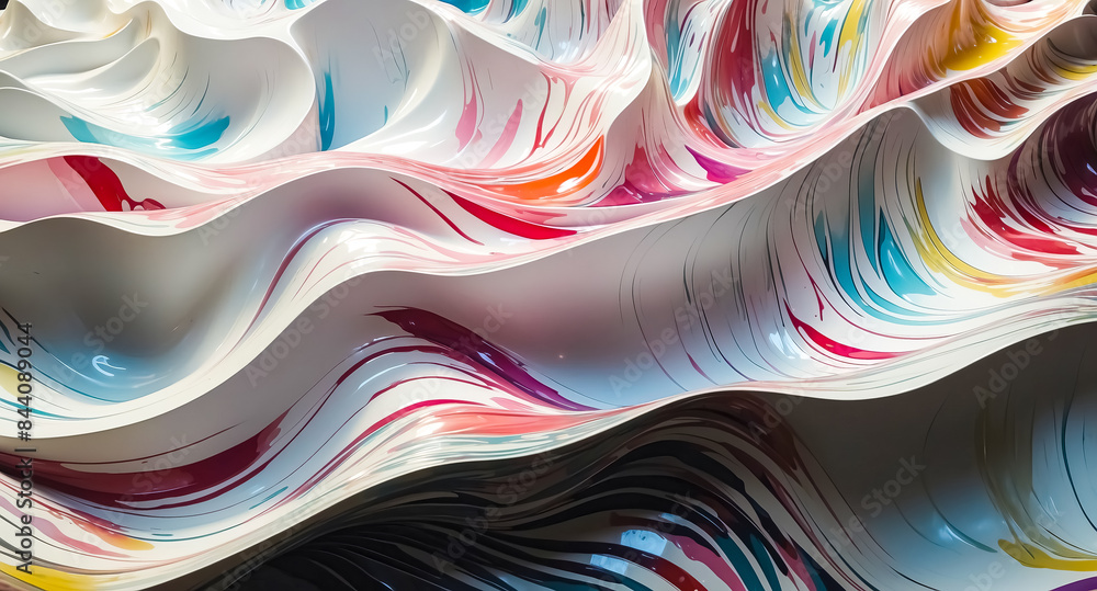 Abstract Colorful Wavy Surface Abstract Colorful Wavy Surface