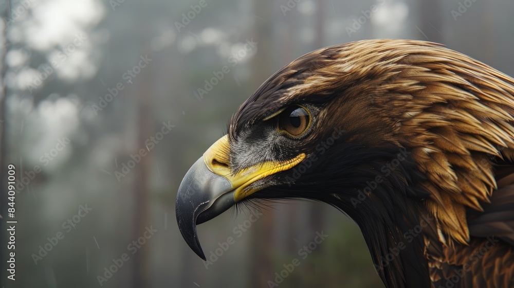 Obraz premium Close up View of the Head of a Golden Eagle