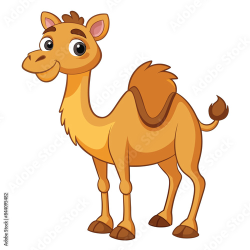 a cartoon drawing of a camel with a cartoon face.
