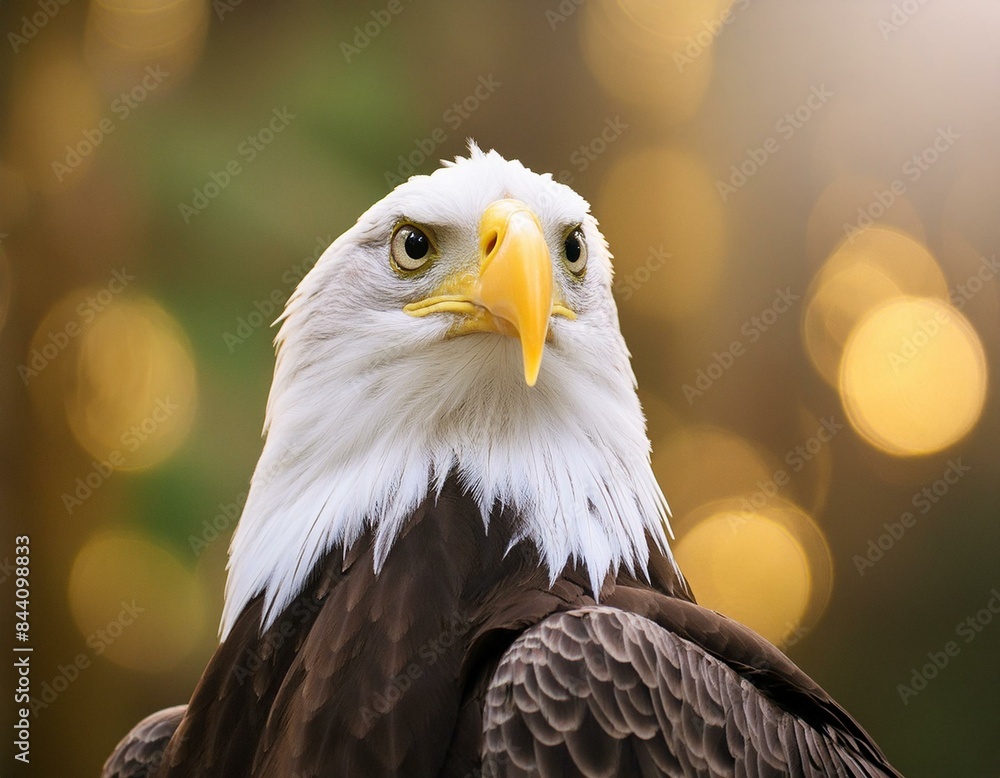 Obraz premium Eagle with bokeh background