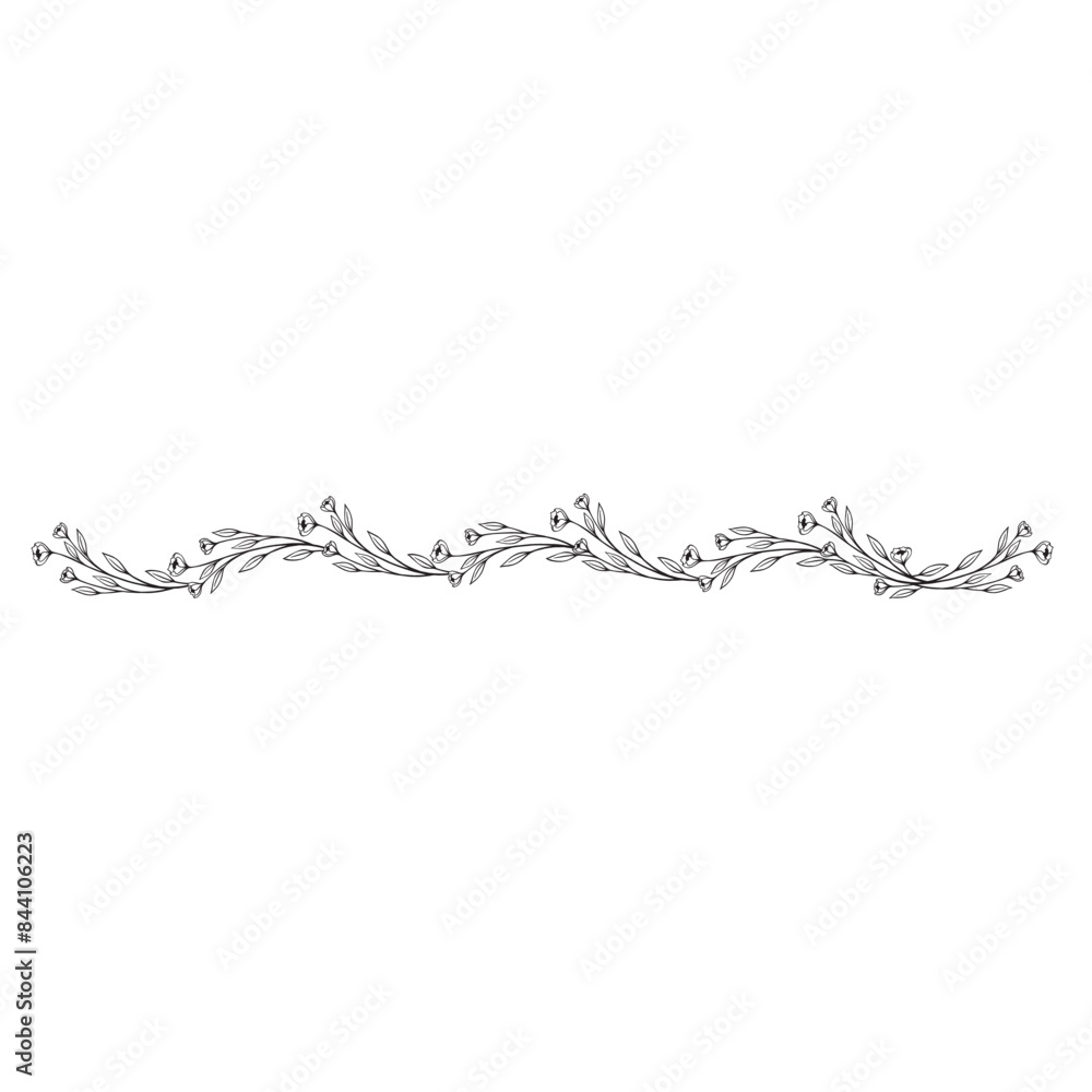 Flower and greenery frame and border Flower and greenery frame and border
