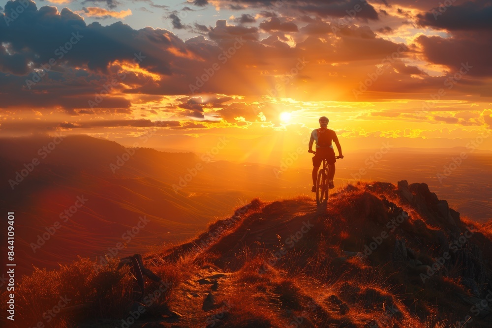 Mountain Biker at Sunset Mountain Biker at Sunset