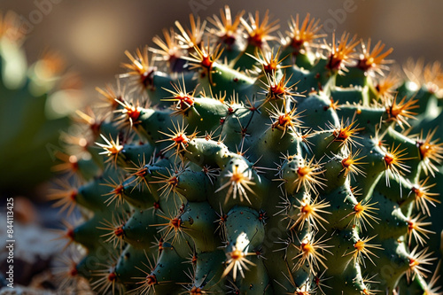 Wallpaper Mural Macro Photography of a Cactus Tip with needles, Summer Concept Torontodigital.ca