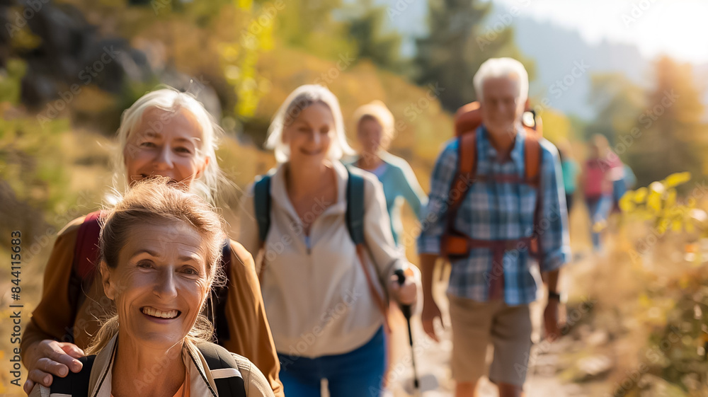 Family Hiking Adventure A happy family of various age Family Hiking Adventure A happy family of various age