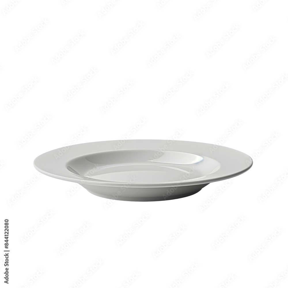 empty plate isolated on transparent background. generative ai empty plate isolated on transparent background. generative ai