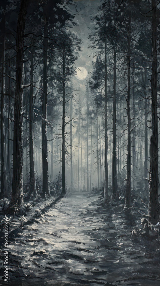 Fototapeta premium forest in fog