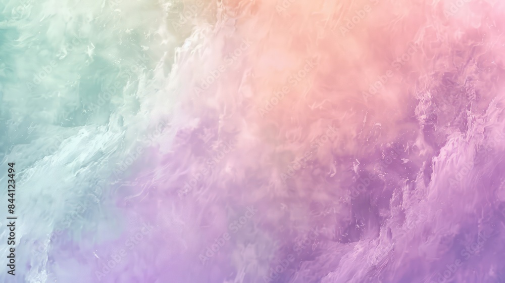 Fototapeta premium Abstract background of wavy clouds in blue and pink gradations.