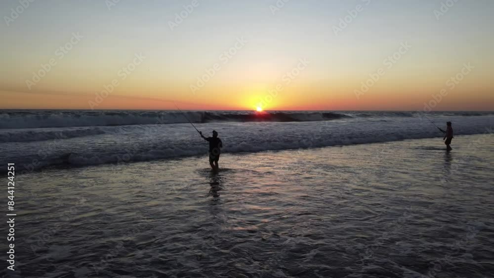 fishing at the beach