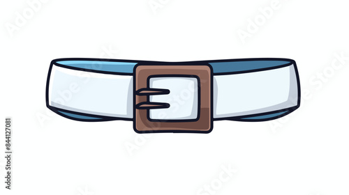 Karate belt outline icon. Clipart image isolated on