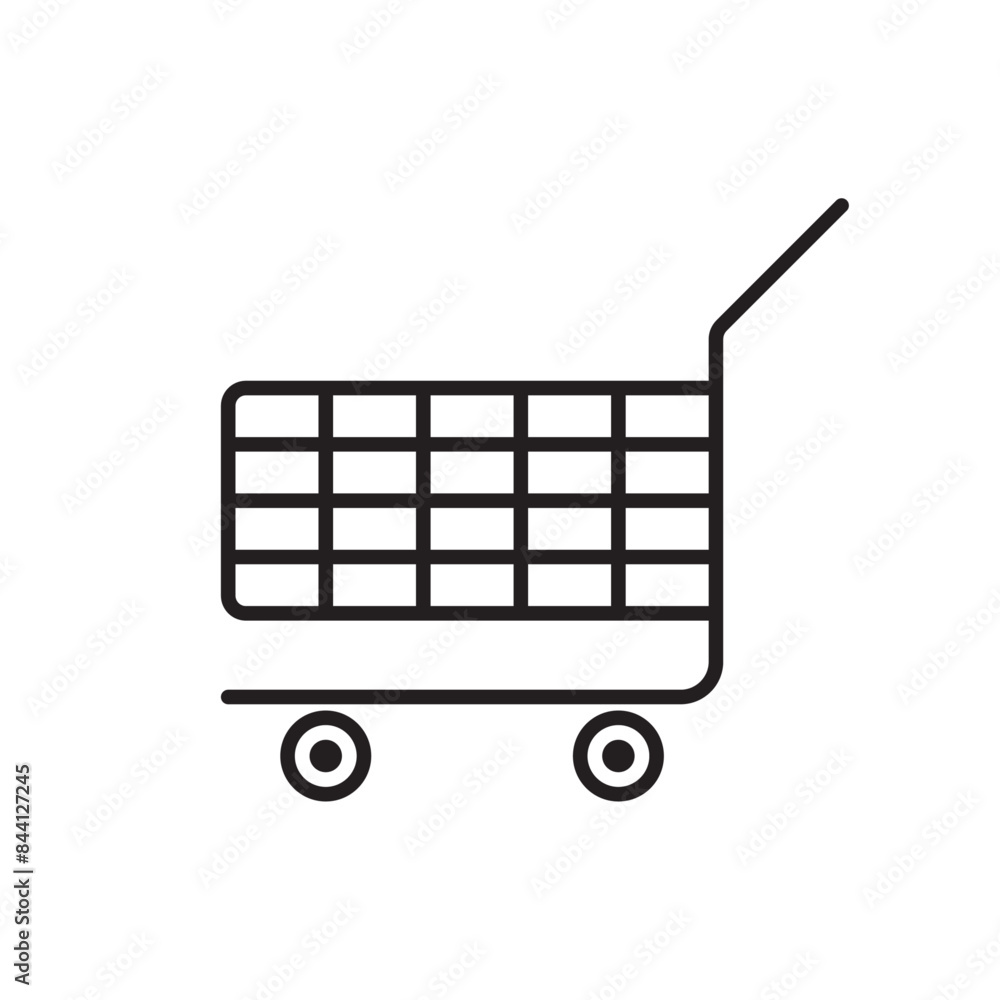Vector Shopping Cart Icon Isolated On White Background Vector Shopping Cart Icon Isolated On White Background