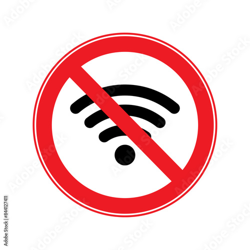 Vector No Wifi Sign Design Illustration