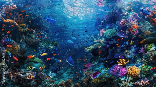 coral reef in sea