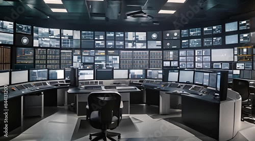 Surveillance in Industry 4.0: Multipoke Computer Screens in Modern Factory Control Room