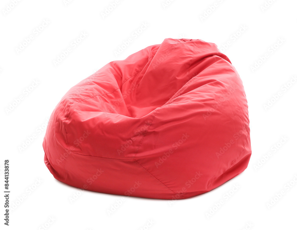 Red bean bag chair isolated on white Red bean bag chair isolated on white
