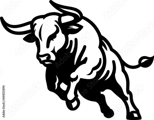 Charging Rodeo Bull