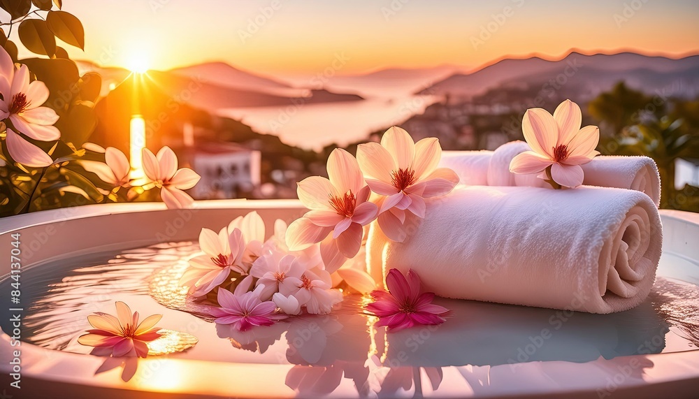 Luxurious Spa Retreat with Sunset View Luxurious Spa Retreat with Sunset View