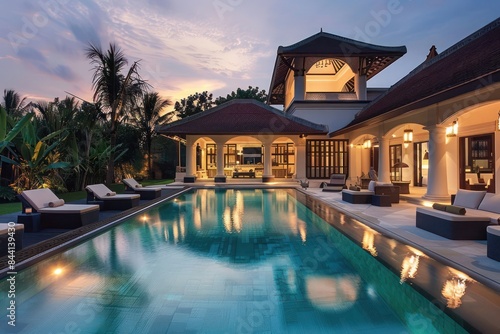 Wallpaper Mural pool at night Torontodigital.ca