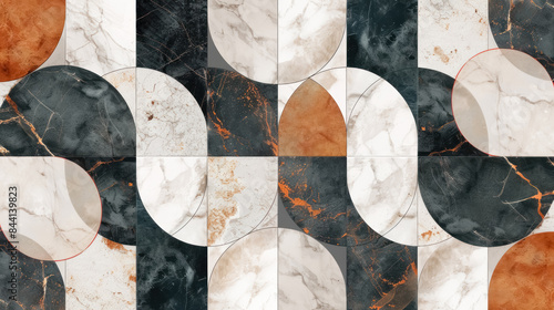 modern geometric marble tiles for contemporary interior decorations © Belho Med