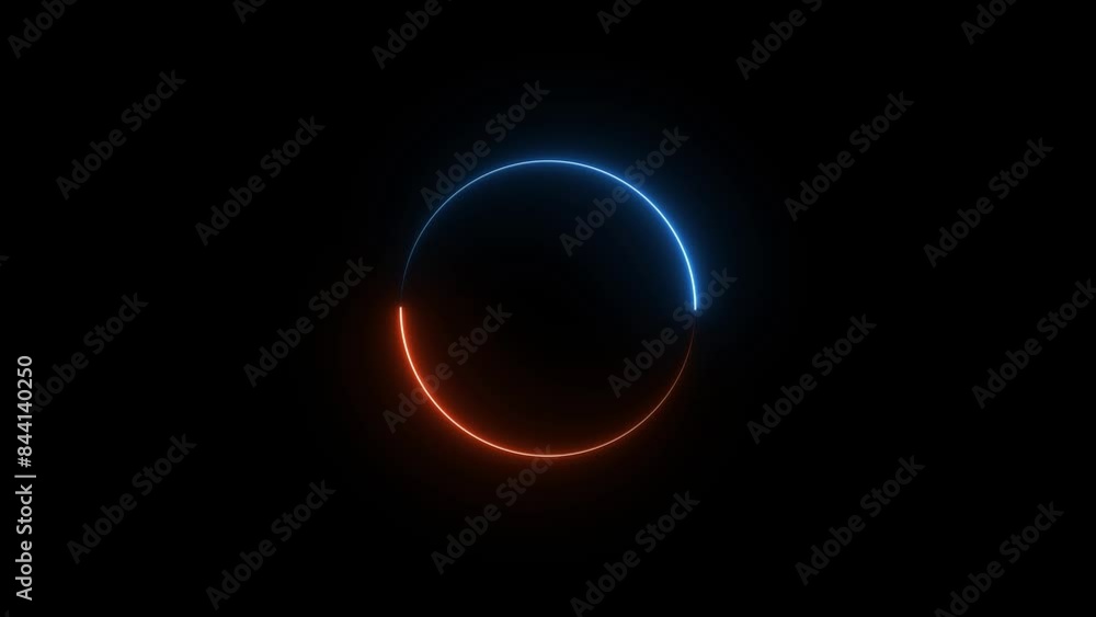 Abstract Neon effect circle frame animation and Glowing neon moving circle pattern with seamless loop line. Abstract Neon effect circle frame animation and Glowing neon moving circle pattern with seamless loop line.