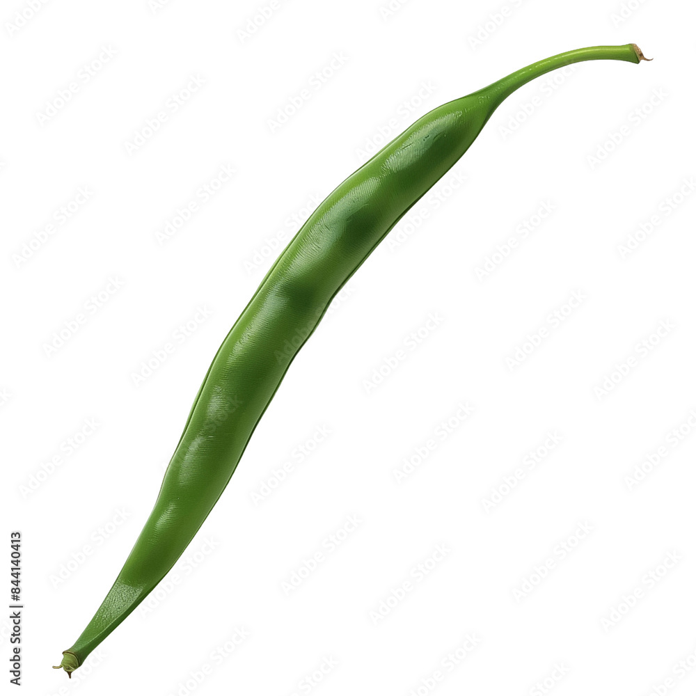 Green Bean A single long green bean with a slightly Green Bean A single long green bean with a slightly