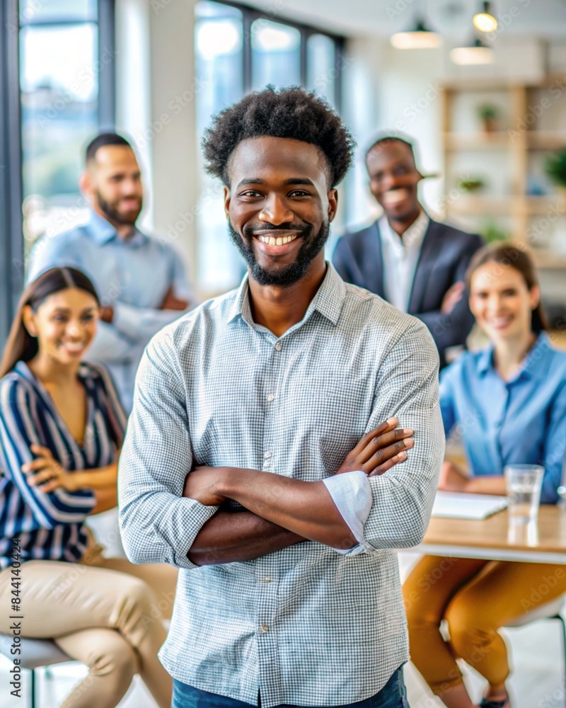 group of students, portrait of happy african american small business group of students, portrait of happy african american small business