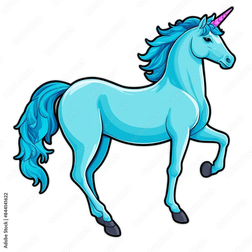 Unicorn cute sticker isolated on transparent background Unicorn cute sticker isolated on transparent background