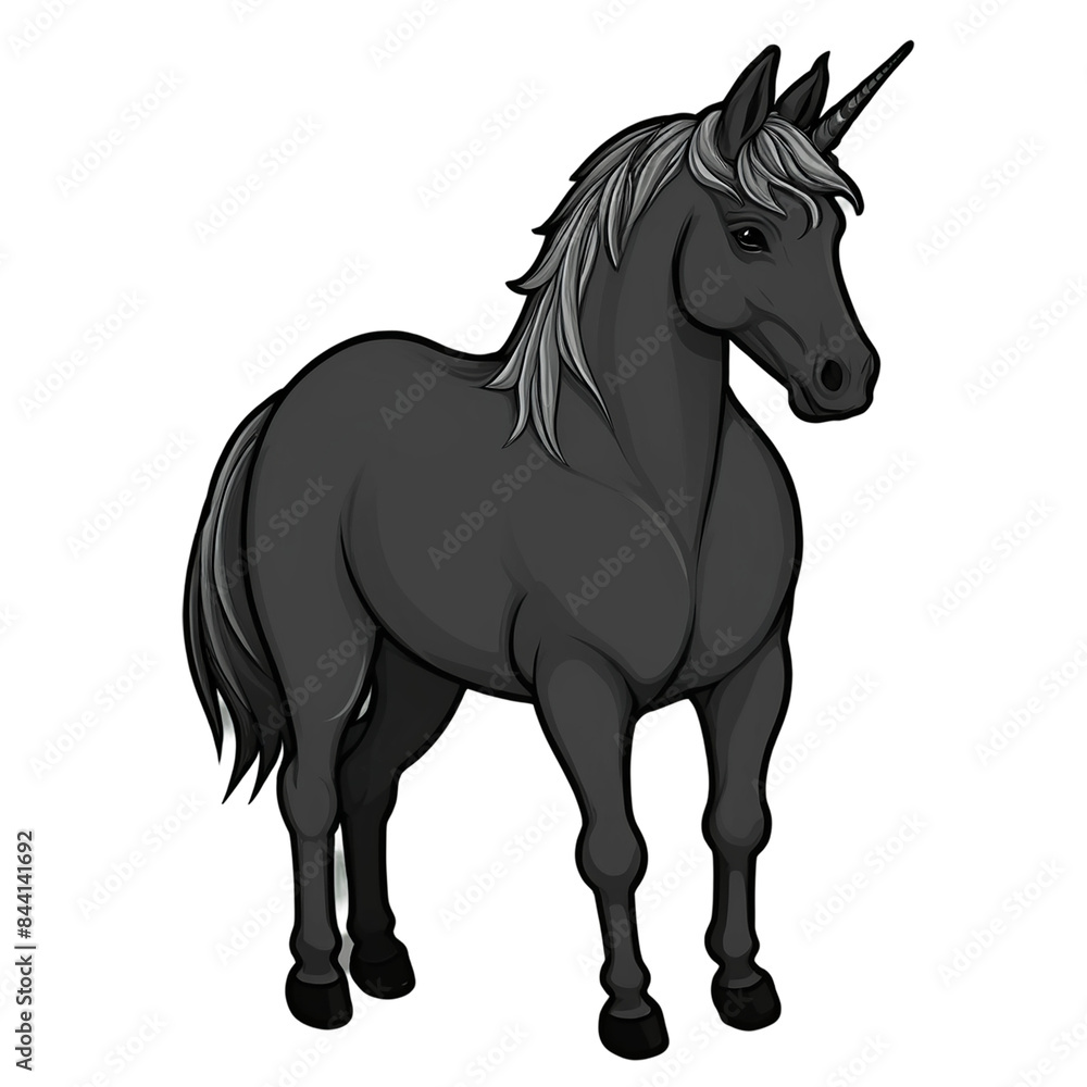 Obraz premium Unicorn cute sticker isolated on transparent background