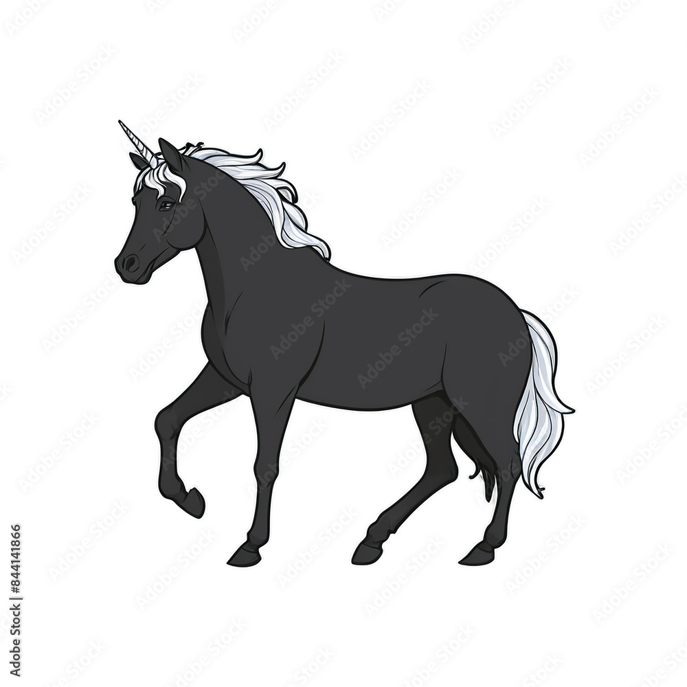 Unicorn cute sticker isolated on transparent background Unicorn cute sticker isolated on transparent background