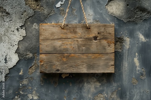 Empty wooden cutting board on dark rustic background, top view