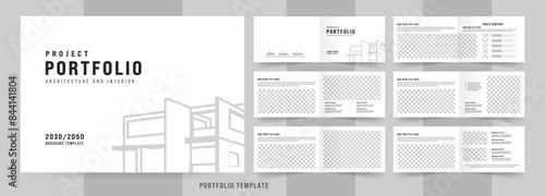 Landscape Architecture Portfolio Magazine Design, Black and White Portfolio Layout
