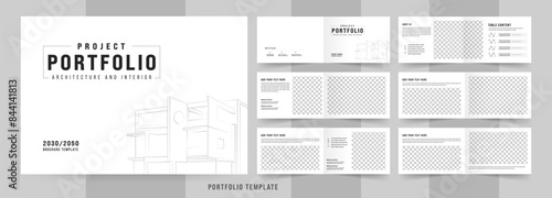 Landscape Architect Brochure, A4 size brochure design for interior portfolio template