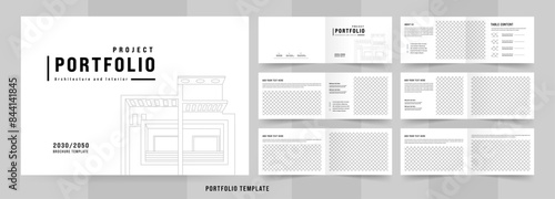 Landscape Architecture Portfolio Magazine Design, a4 standard size print ready brochure template