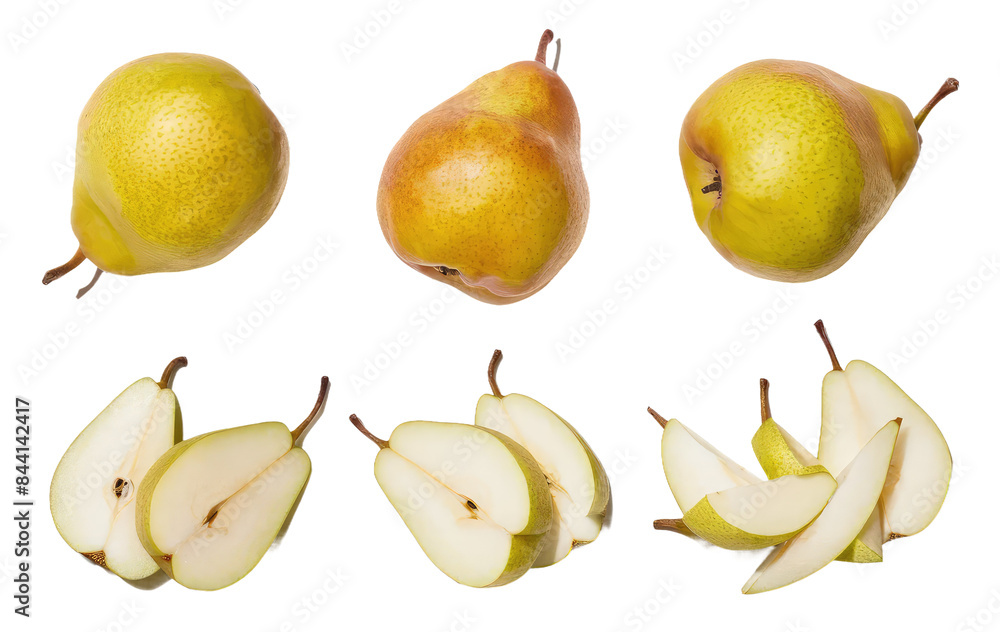 Isolated PNG Pear Fruit, GENERATIVE AI Isolated PNG Pear Fruit, GENERATIVE AI