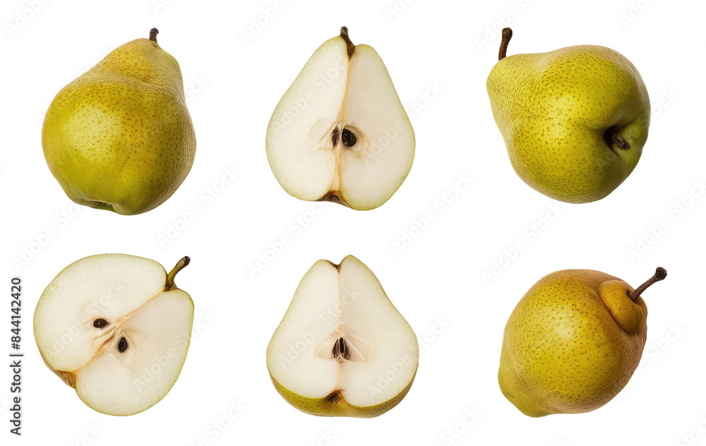 Isolated PNG Pear Fruit, GENERATIVE AI Isolated PNG Pear Fruit, GENERATIVE AI