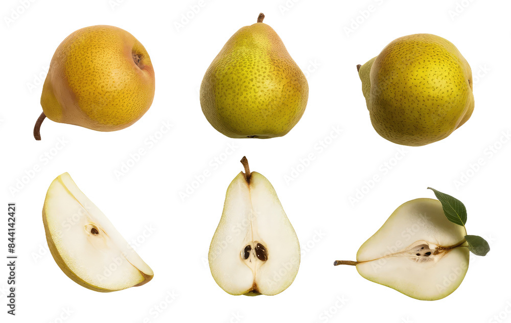 Isolated PNG Pear Fruit, GENERATIVE AI Isolated PNG Pear Fruit, GENERATIVE AI