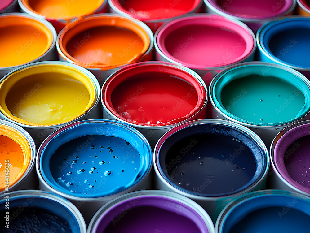 Fototapeta premium Liquid color coating paint