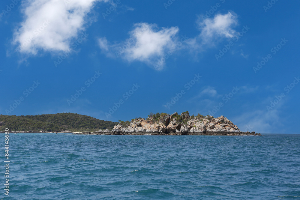 View of Samae San island and sea in the daytime.