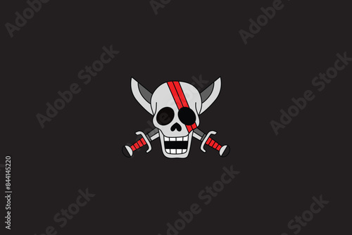 symbol of flag in isolated black background
