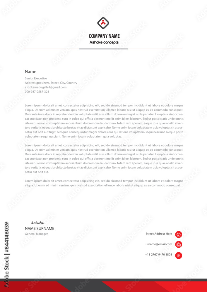 Professional Letterhead Template Design. Business Latter Head
Professional Letterhead Template Design. Business Latter Head