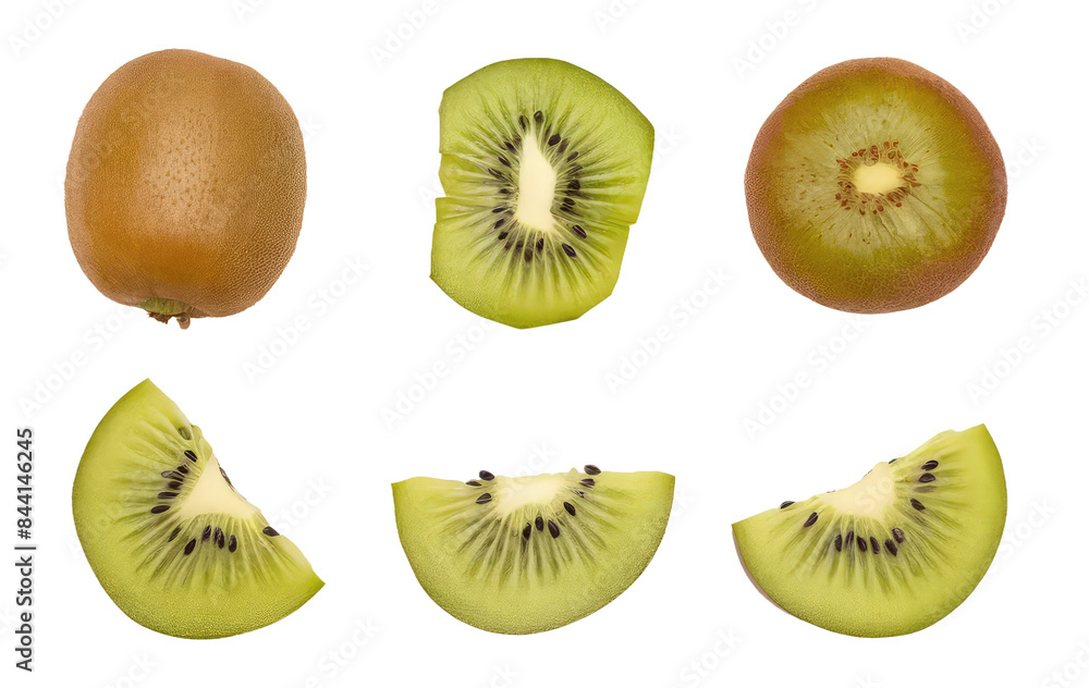 Fototapeta premium Isolated PNG kiwi Fruit, GENERATIVE AI