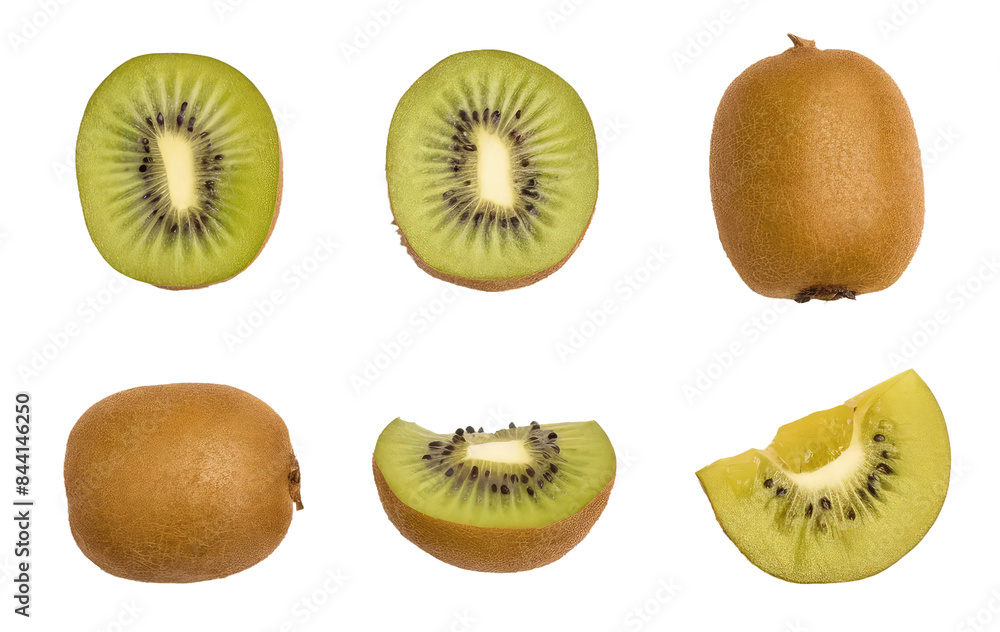 Fototapeta premium Isolated PNG kiwi Fruit, GENERATIVE AI