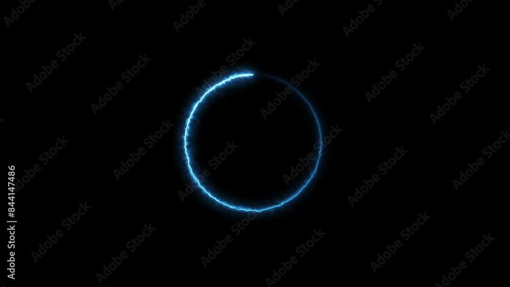 Abstract glowing Neon circle frame animation isolated on black background. Abstract glowing Neon circle frame animation isolated on black background.