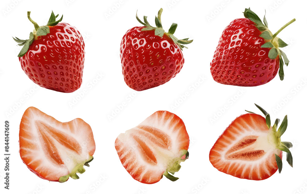 Isolated PNG strawberry Fruit, GENERATIVE AI Isolated PNG strawberry Fruit, GENERATIVE AI