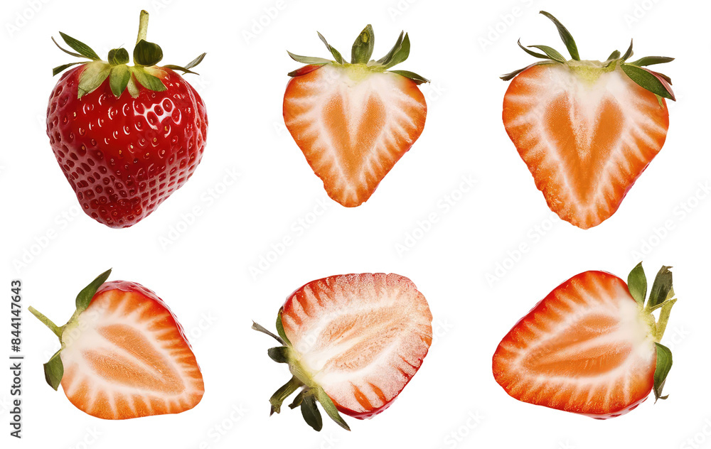 Isolated PNG strawberry Fruit, GENERATIVE AI Isolated PNG strawberry Fruit, GENERATIVE AI
