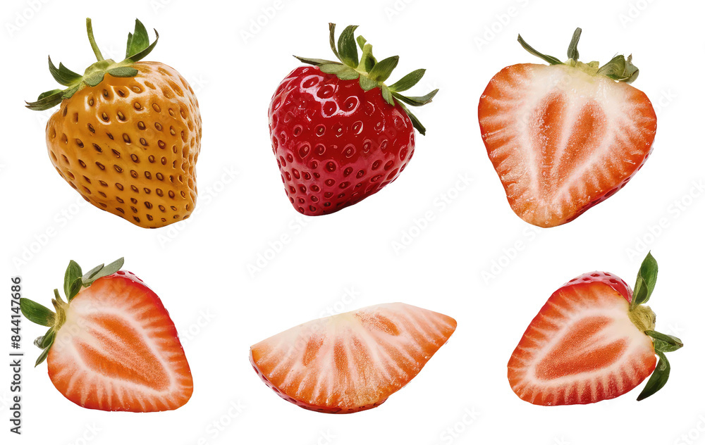 Isolated PNG strawberry Fruit, GENERATIVE AI Isolated PNG strawberry Fruit, GENERATIVE AI