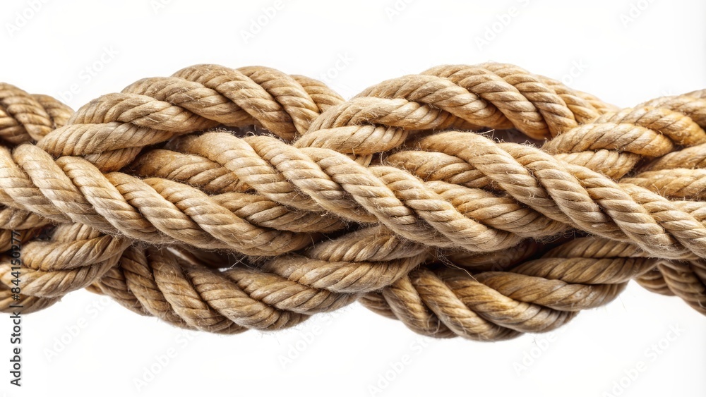 Knot twisted fibers isolated on white background rope strands entwined chaotic mess textured rope complex intricate weave. Knot twisted fibers isolated on white background rope strands entwined chaotic mess textured rope complex intricate weave.