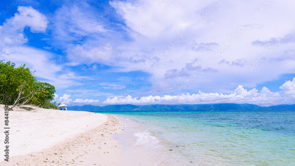 Bonbon Beach white sand on a sunny day. Romblon Island, Philippines Bonbon Beach white sand on a sunny day. Romblon Island, Philippines