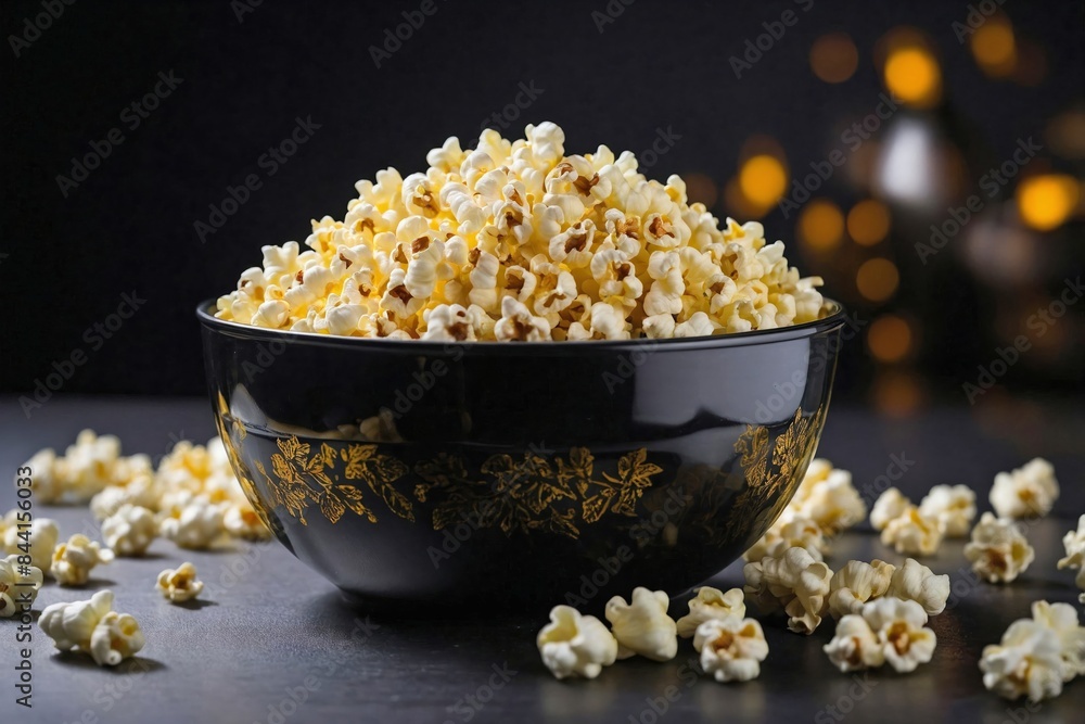 Popcorn in a Modern Serving Dish Popcorn in a Modern Serving Dish