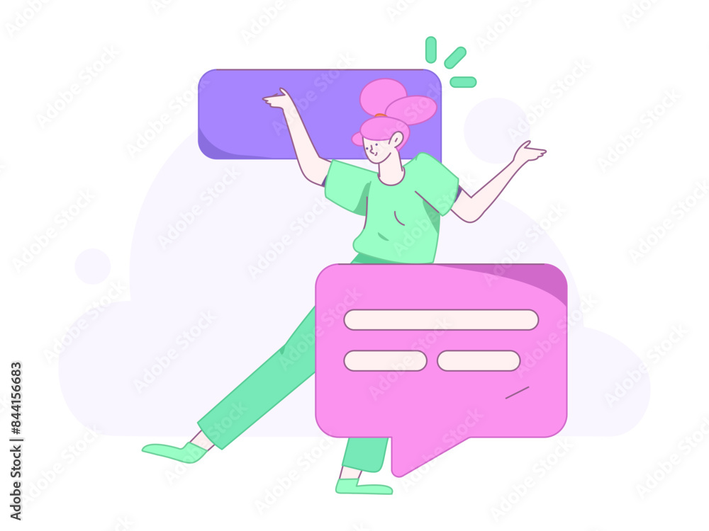 Communicate with consultants flat vector character concept operation hand drawn illustration
Communicate with consultants flat vector character concept operation hand drawn illustration