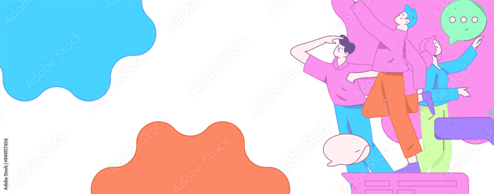 Communicate with consultants flat vector character concept operation hand drawn illustration
